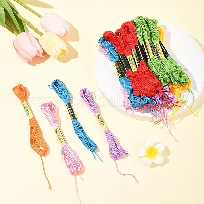 7 комплект 7-х цветных хлопковых ниток для вязания крючком OCOR-FS0001-02B-1