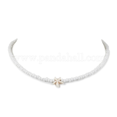 Синтетические бирюзовые ожерелья NJEW-JN04773-01-1