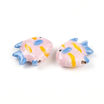 Фарфоровые бусины ручной работы&nbsp;PORC-N009-08D-1