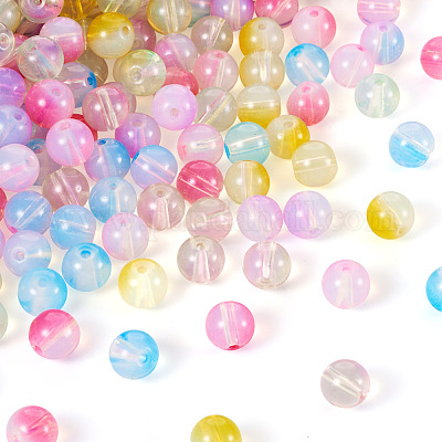8 пакетик двухцветных прозрачных чешских стеклянных бусин&nbsp;GLAA-TA0002-48-1