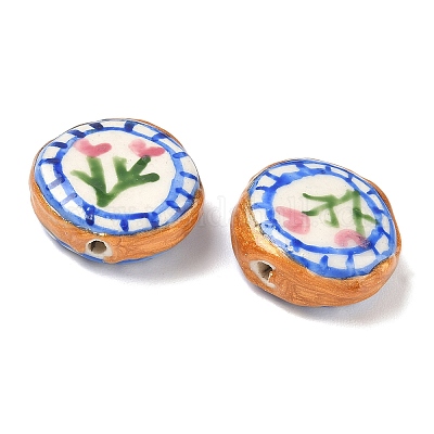 Фарфоровые бусины ручной работы PORC-C008-04B-1