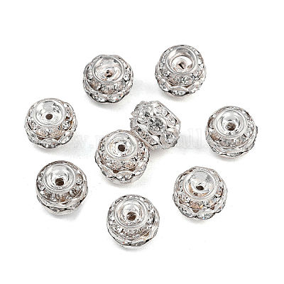 Латунные кристалл горный хрусталь бисер RB-9X10-1