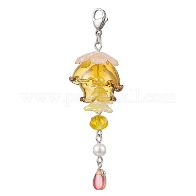 3 шт. подвески из ракушек медуз с жемчугом и стеклом HJEW-TA00436-1