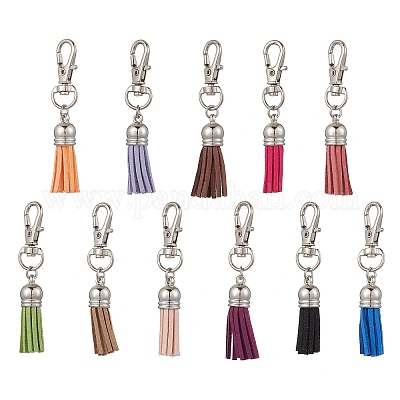 Искусственные замши кисточкой подвесные украшения HJEW-JM03094-1