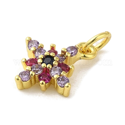 Латунные микро проложить кубического циркония подвески KK-M283-16B-02-1