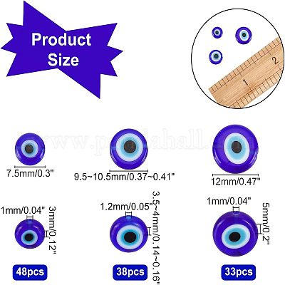 3 прядь 3 стиля ручной работы сглаза бусины лэмпворк нити LAMP-NB0001-44-1