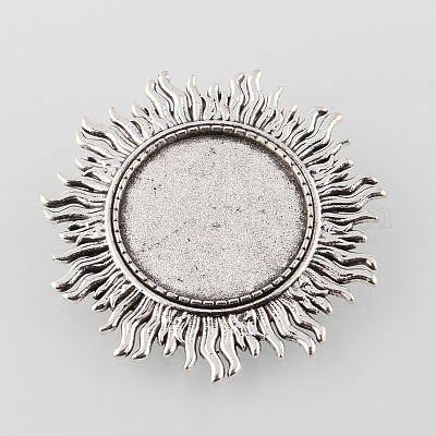 Старинные сплава ВС сеттинги брошь кабошон ободок X-PALLOY-O038-43AS-1