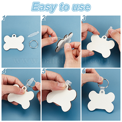 Сублимационные двусторонние пустые брелки из мдф KEYC-GA0001-38-1