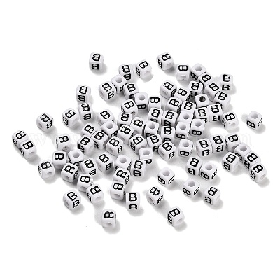 Непрозрачные акриловые бусины OACR-S076-01B-1