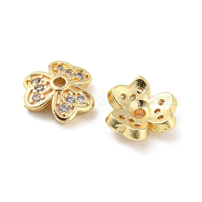 Латунь микро проложить кубический цирконий шарик KK-H452-28G-1