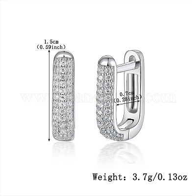 U-образные серьги-кольца из стерлингового серебра QW4023-1