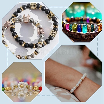 150шт 4 вида латунных бусинок со стразами&nbsp;RB-PH0001-66G-1