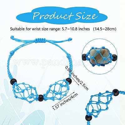 Регулируемый плетеный нейлоновый шнур макраме мешочек изготовление браслета AJEW-SW00013-05-1
