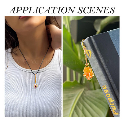 10 шт. подвески-мешочки в технике макраме из латуни и нержавеющей стали 304 PALLOY-TAC0196-1