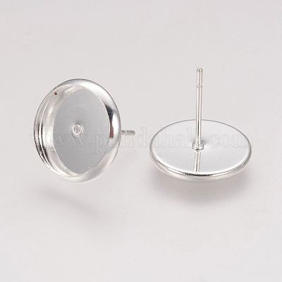 Латунь сеттинги серьга KK-H021-1S-NF-1