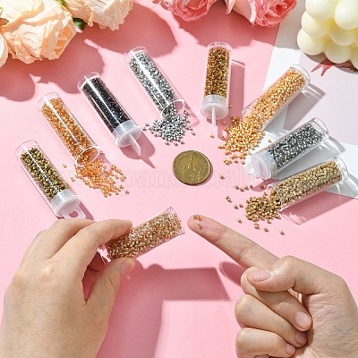 10080шт 9 цвета краска для выпечки стеклянный бисер SEED-YW0002-48-1