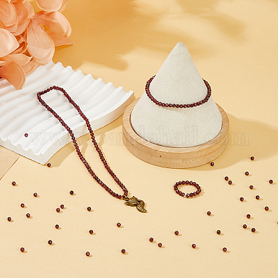 2 нити натуральных гранатовых бусин нити G-FI0001-04-1