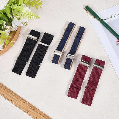 3 пара полиэстеровых держателей для рукавов рубашек в двух стилях AJEW-GF0010-79-1