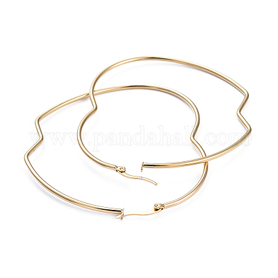 201 серьги-кольца из нержавеющей стали EJEW-I245-24A-1