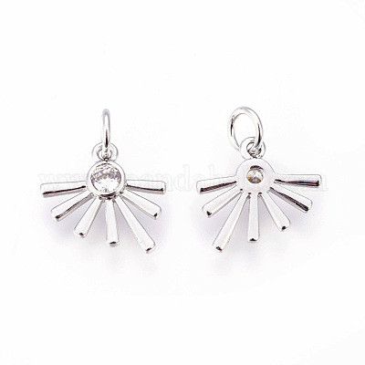 Латунные микро проложить кубического циркония подвески ZIRC-F095-02P-1