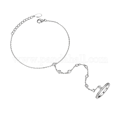 925 браслет из стерлингового серебра с микропаве из кубических цирконий для женщин FU6623-1-1