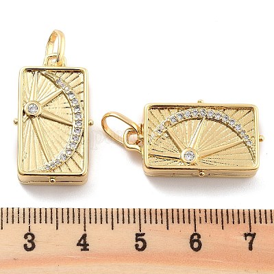 Подвески из латуни с прозрачным фианитом KK-U009-11C-G-1