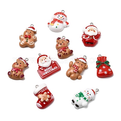 Рождественские подвески из непрозрачной смолы FIND-Z103-02P-1