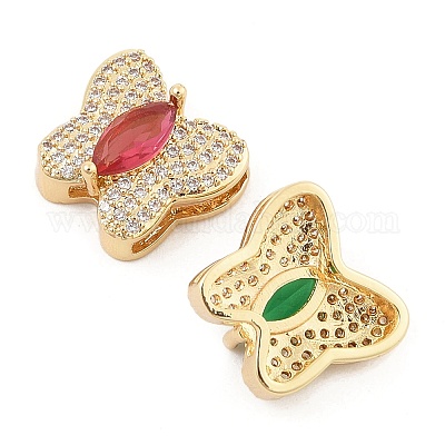 Латунные микро проложить кубического циркония слайд подвески ZIRC-I068-16G-1