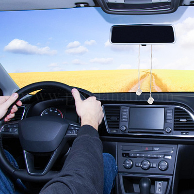 Подвесные игральные кости из сплава с подвесными украшениями в виде точек HJEW-WH0043-68P-1