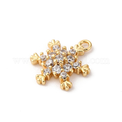 Латунные подвески из прозрачного кубического циркония KK-V016-03G-1