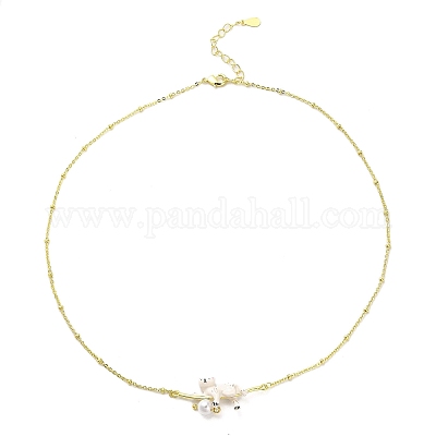 Латунные ожерелья для девочек NJEW-D068-01G-1