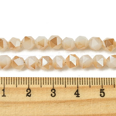 Стеклянные бусины с гальваническим покрытием  EGLA-K061-08A-PL01-1