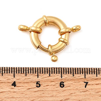 Латунная застежка пружинного кольца KK-D407-01G-E-1