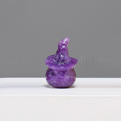 Хэллоуин украшения для дома из натурального лепидолита G-PW0004-53J-02-1