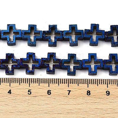 Гальванические бусины из натуральной лавы G-K388-02A-1