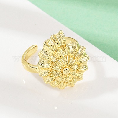 Латунные манжеты с океанской тематикой RJEW-C135-01G-05-1