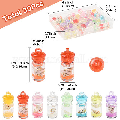 30 шт. светящиеся подвески из эпоксидной смолы RESI-FS0002-14-1