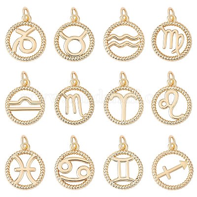 12 шт. Латунные подвески KK-SZ0006-11-1