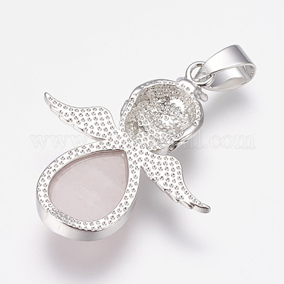 Природного розового кварца подвески G-G651-E05-1