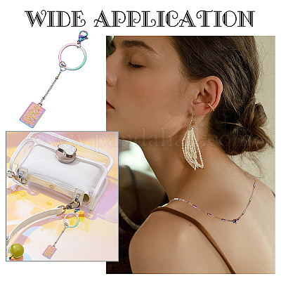 40 шт. 4 стиля ионного покрытия (IP) радужного цвета застежки-лобстеры из нержавеющей стали 304 STAS-UN0039-06-1