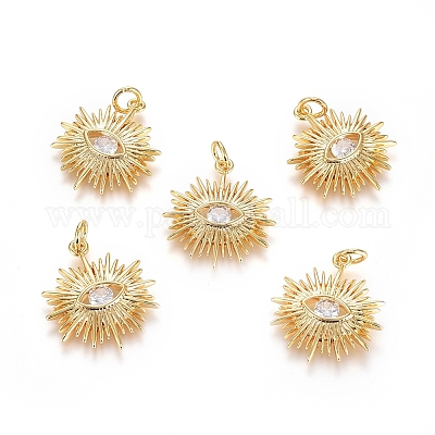 Латунные микро проложить кубического циркония подвески X-ZIRC-G166-12G-1