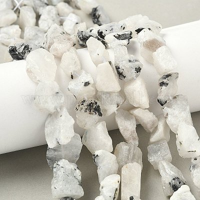 Необработанные грубые натуральные радужные бусины из лунного камня нити G-M453-D03-1