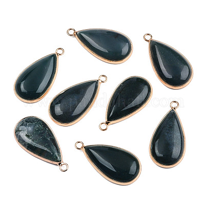 Природные моховой агат подвески G-S344-51B-1