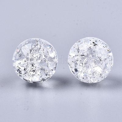 Прозрачный кракле акрил круглые бусины пряди CCG-R002-12mm-01-1