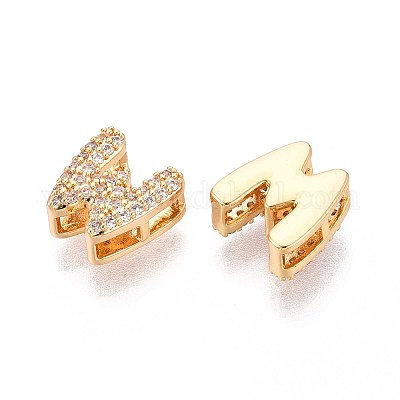 Латунные микропаве из прозрачного кубического циркония KK-T071-17G-W-1