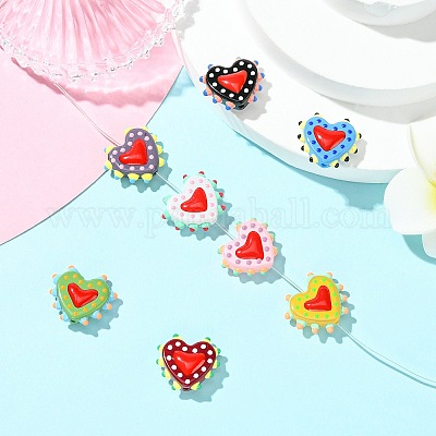 8 шт. 8-х цветные стеклянные бусины LAMP-CJ0002-44-1