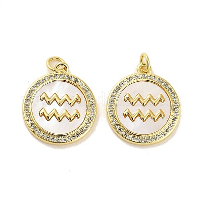 Латунные микропаве прозрачные подвески с фианитом KK-K365-02A-G-1