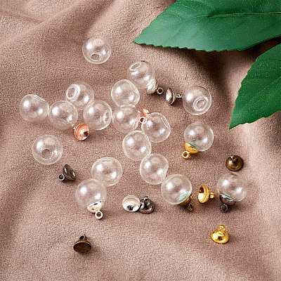 Кулон поручитель с колпачком из латунного бисера KK-TA0007-90-1