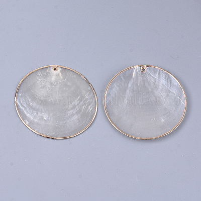 Большие подвески из натуральной оболочки Capiz&nbsp;LS-X-SHEL-S274-89-1