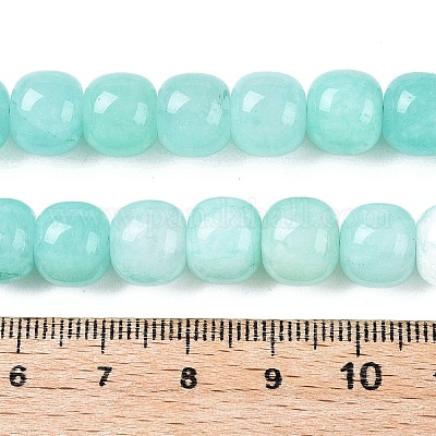 Окрашенные природные белый нефрит бисер пряди G-T138-S09-1